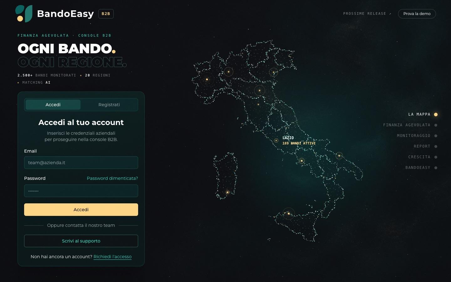 Bando Easy Gestionale live preview