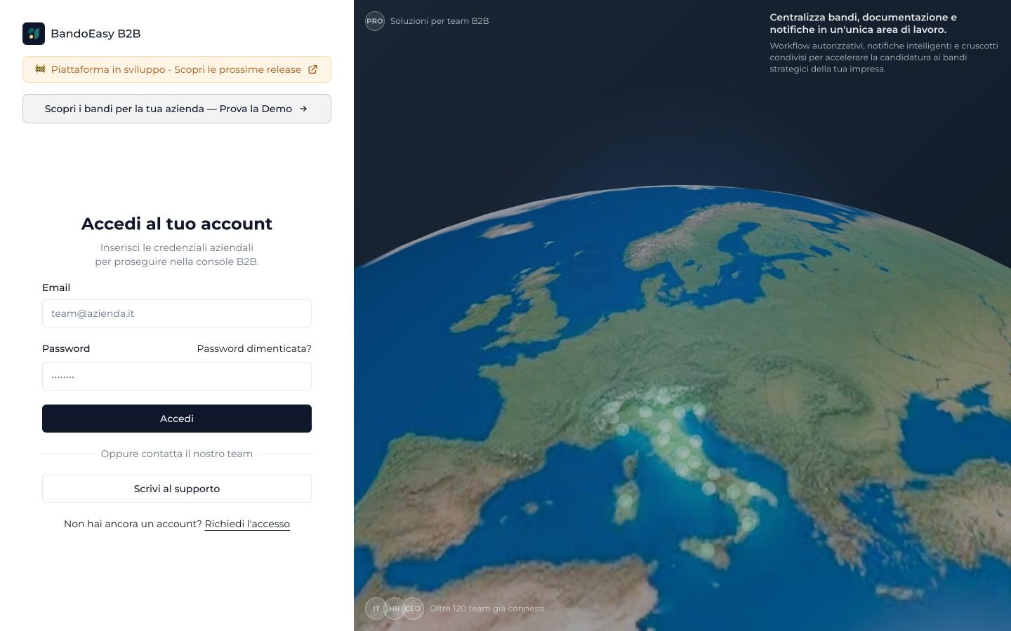 Bando Easy Gestionale live preview